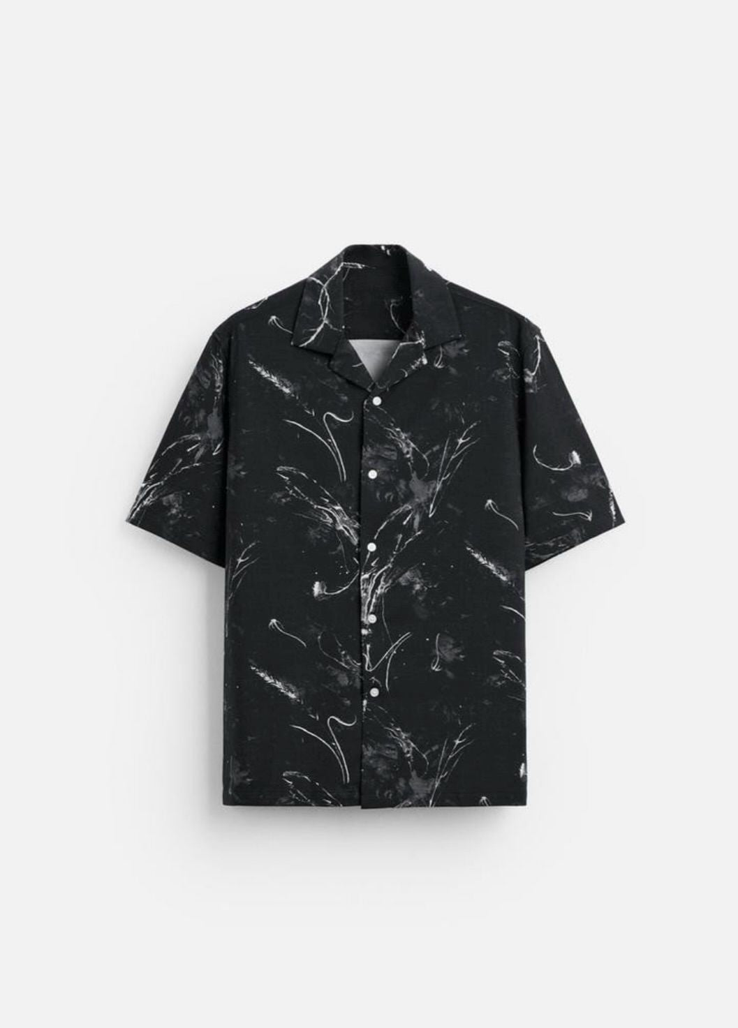 Dark Abstract Splatter Print Shirt